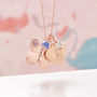 Rose Gold Vermeil Butterfly Necklace With Birthstones, thumbnail 7 of 7