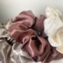 Lina Soft Scrunchie Three Pcs Set Off White Grey Rust, thumbnail 4 of 6