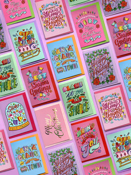 Love And Peace Gold Foiled Christmas Card, 4 of 4