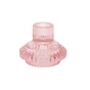 Geometric Small Pink Glass Candle Holder, thumbnail 1 of 4