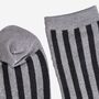 Women's Glitter Socks Grey Black Vertical Stripe, thumbnail 5 of 5