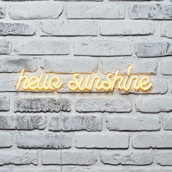 Hello Sunshine Neon Sign Wall Light, 2 of 3