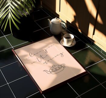 I Love You In The Morning Bedroom Wall Art Print Valentines Day Gift, 5 of 9