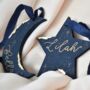 Personalised Star Or Moon Christmas Name Ornament, thumbnail 5 of 7