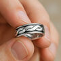 Personalised Mens Sterling Silver Celtic Braid Spinning Ring, thumbnail 1 of 12