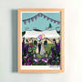 Wedding Marquee Personalised Fine Art Print, thumbnail 2 of 3