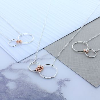 Infinity Family Ring Necklace Rose Gold Filled Links, 3 of 4