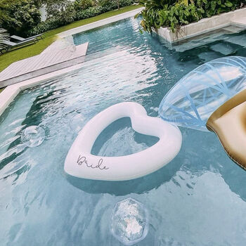 Personalised White Heart Pool Float, 2 of 6