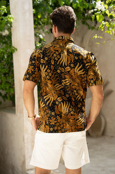 Black Cotton Batik Shirt, 6 of 8