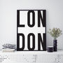 'London' Monochrome Typographic Print, thumbnail 2 of 3