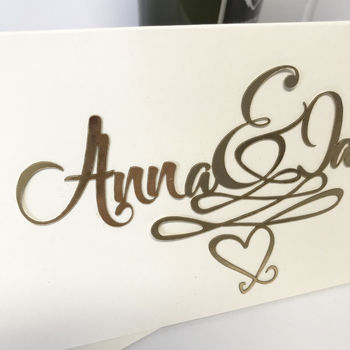 Personalised Entwined Names Wedding/Engagement Card, 7 of 12