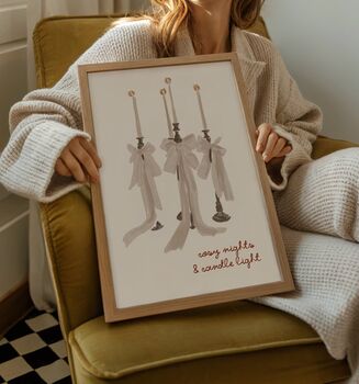 Cosy Nights And Candle Light Autumn Print, 2 of 3