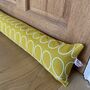 Personalised Orla Draught Excluder Cushion Mustard, thumbnail 3 of 5