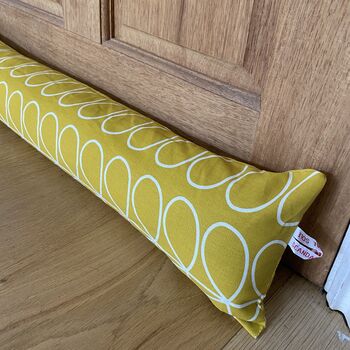 Personalised Orla Draught Excluder Cushion Mustard, 3 of 5