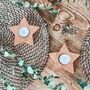 Set Of Two Wooden Star Tealight Holders, thumbnail 1 of 4