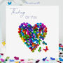 Thinking Of You Butterflies Heart Card, thumbnail 1 of 12