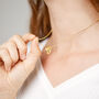 Gold Plated 50th Birthday Rings Necklace, thumbnail 3 of 5