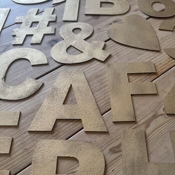 Home And Garden Personalised Christmas Signs , Gold Metal Letter Decorations , Any Word You Like, 2 of 8