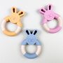Silicone And Beech Wood Bunny Teether, thumbnail 1 of 7