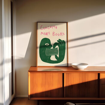 Consume More Books Wall Art Print, 8 of 12