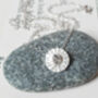 Raw Diamond Daisy Necklace In Sterling Silver, thumbnail 3 of 4