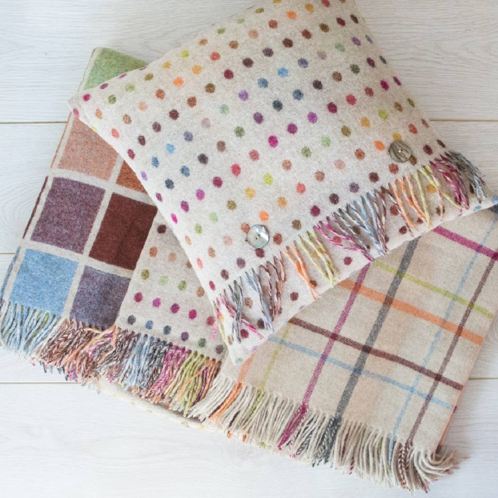 merino multi throw and cushion range by lily&kirkby