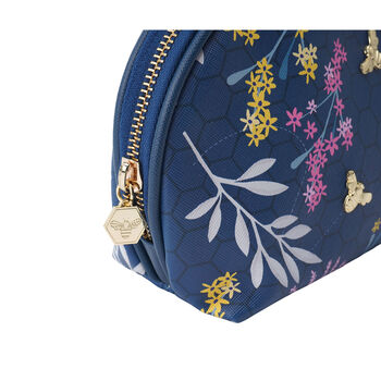 Blue Queen Bee Beauty Bag | Floral Print, 5 of 5