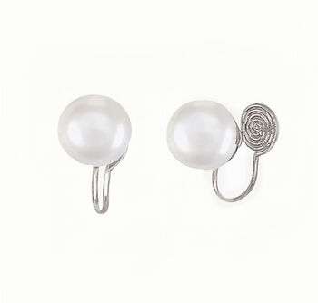 Lunar Pearl Clips Earrings, 2 of 6