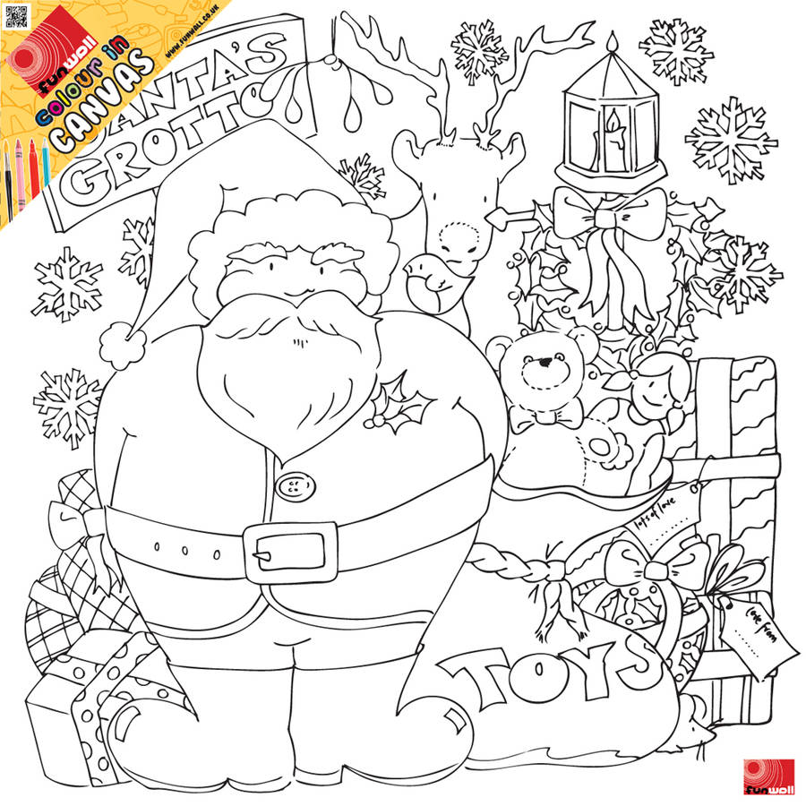 Christmas Colour In Canvas By Funwall Notonthehighstreet