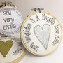 Love And Laughter Embroidered Sparkle Wedding Card, thumbnail 2 of 4