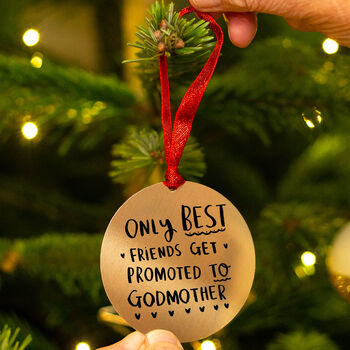 'Best Friends Get Promoted To Godmother' Decoration, 3 of 7