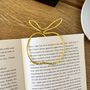 Apple Wire Bookmark With Personalised Card Hammered Effect, thumbnail 2 of 4