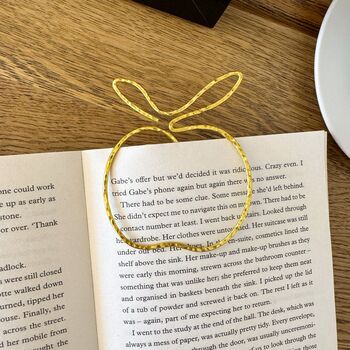 Apple Wire Bookmark With Personalised Card Hammered Effect, 2 of 4