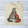Wolf And Fox Gusseted Tote Bag, thumbnail 1 of 5