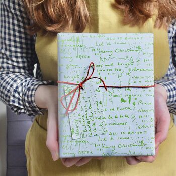 Christmas Written Fun Sayings Wrapping Paper Set, 3 of 10