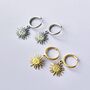 Sun Face Hoop Earrings, thumbnail 1 of 6
