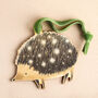 Wooden Hedgehog Hanging Decoration, thumbnail 1 of 2
