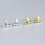 Sterling Silver Hummingbird Stud Earrings, thumbnail 1 of 6
