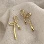 Sterling Silver Or Gold Plated Bow Earrings, thumbnail 2 of 4