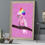 Pink Pride Gala Cockatoo Bird Wall Art Print, thumbnail 1 of 3
