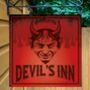 Devils Inn Personalised Home Pub Sign Man Cave Sign, thumbnail 4 of 9