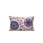 Edelweiss Snow Silk Suzani Cushion Double Sided Ikat, thumbnail 5 of 5