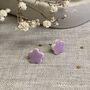 Tiny Lilac Pastel Flower Stud Earrings, thumbnail 1 of 8