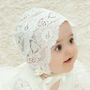 Sheer Lace Christening Bonnet Holly, thumbnail 1 of 10