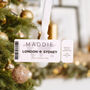 Personalised Plane Ticket Voucher Bauble Decoration, thumbnail 1 of 7