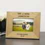 Personalised Mr And Mrs Wooden Photo Frame, thumbnail 2 of 2