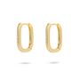 Everyday Crystal U Hoop Earrings, thumbnail 1 of 4
