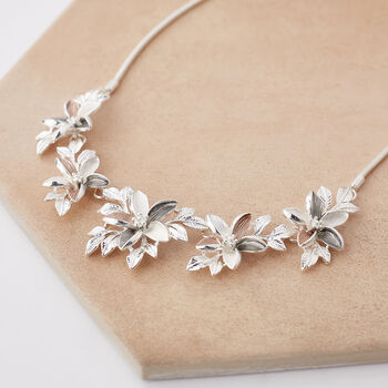 Three Tone Flower Necklace, 2 of 3