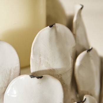 Aged White Artichoke Candle Holder Ornament, 4 of 6