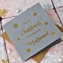 Personalised Gold Foiled Snowflake Christmas Card, thumbnail 3 of 4